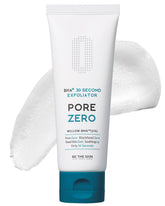 BE THE SKIN BHA+ Pore Zero bottle emphasizes fast exfoliation benefits for busy mornings