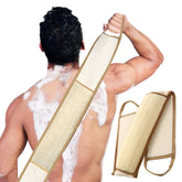 BETLYS natural loofah back scrubber with gentle exfoliation for smoother skin.