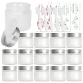 Betrome 2oz frosted glass jar with inner liner showing leak-proof storage for creams