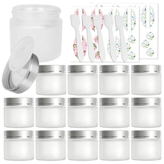 Betrome 2oz frosted glass jar with inner liner showing leak-proof storage for creams