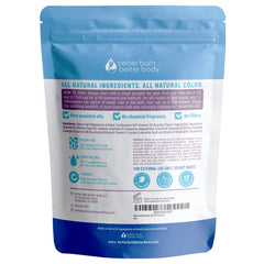 Better Bath Better Body back-soothing-bath-salt-32oz pouch with press-lock seal for easy, mess-free pouring.