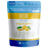 Detox Bath Salt 32 oz | Ginger & Lemon Epsom Salt with Vitamin C | Better Bath Better Body