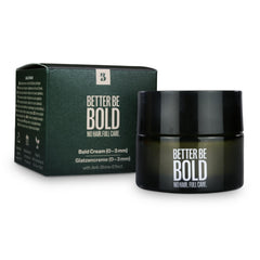 BETTER BE BOLD bald cream application on scalp demonstrates fast absorption.