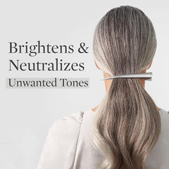 Better Not Younger gray hair shine from purple shampoo.
