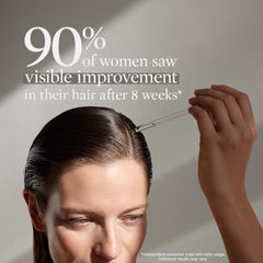 Better Not Younger serum dropper applying on scalp for daily density boost