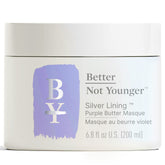 Better Not Younger Silver Lining purple hair mask jar refines gray tones and neutralizes brassiness.