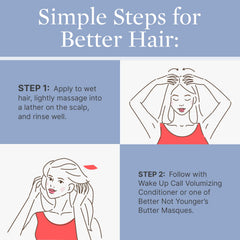 Better Not Younger Wake Up Call pump dispensing for controlled, gentle cleansing.