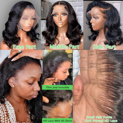 Beulady body wave hair density 200 shown for thick, natural-looking volume