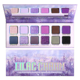 BEUSELF purple eyeshadow palette swatches show vibrant pigmentation for bold looks.