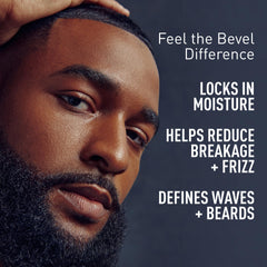 Bevel beard and hair finished with polished look without sticky residue.