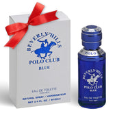 Beverly Hills Polo Club BLUE bottle front showing sleek, premium design for daily confidence.
