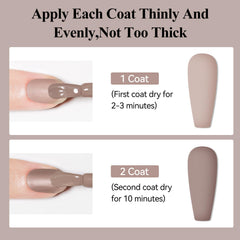 Bevimee air-dry fast polish brush applying a smooth, quick-dry coat