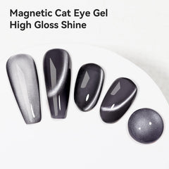 Bevimee Cat Eye Gel Polish curing under UV lamp for smooth, durable finish.