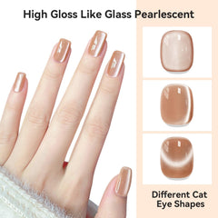 Bevimee Cat Eye Glow on nails styled shows luminous depth and salon-like drama.