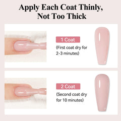 Bevimee Nude Nail Polish swatches show natural sheer color ideal for French manicures