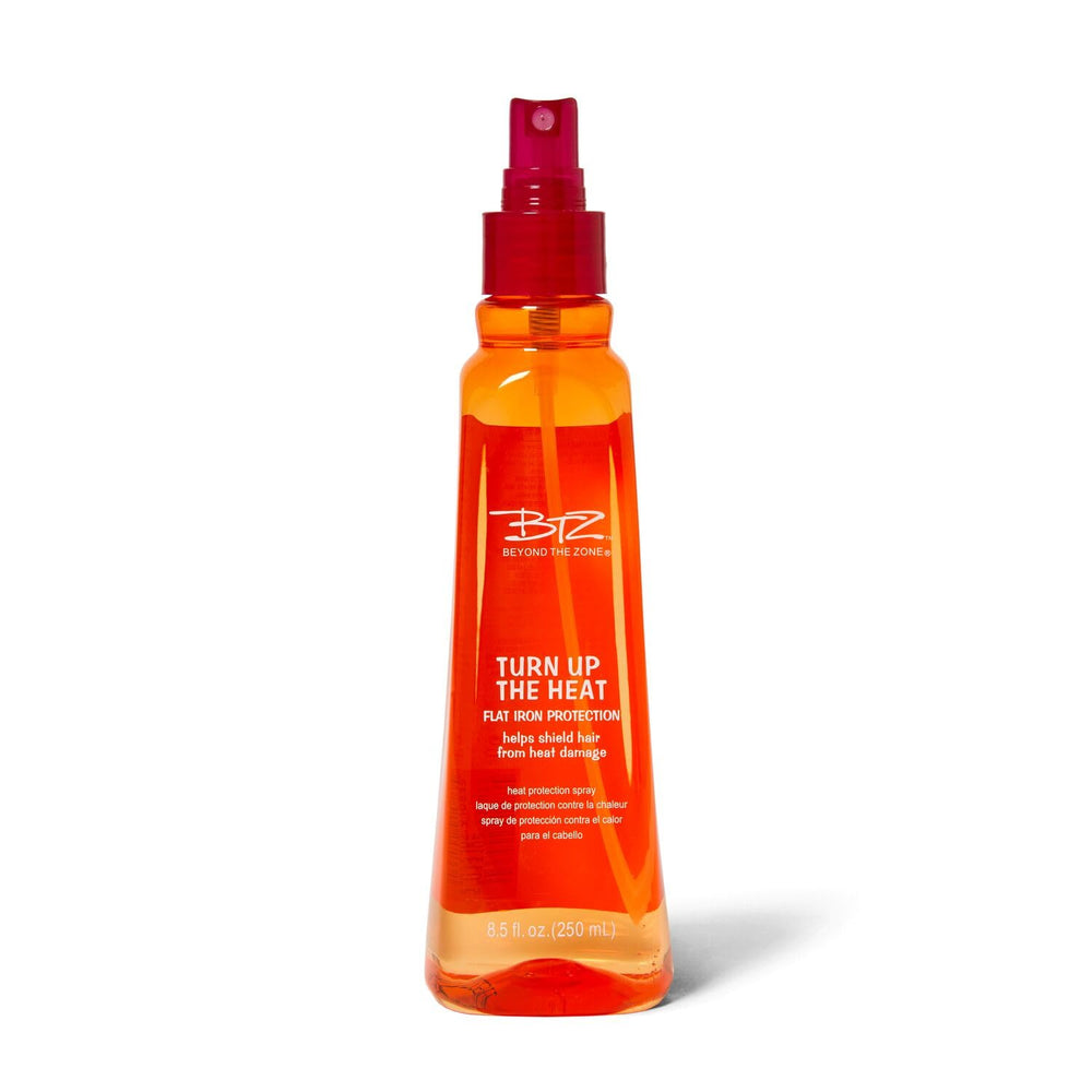 Beyond the Zone Turn Up The Heat spray bottle protects hair before styling