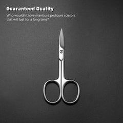 BEZOX nail scissors stainless steel construction for durability and easy cleaning.