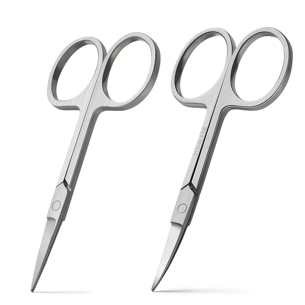 BEZOX premium nail scissors curved blade for precise trimming and brow shaping