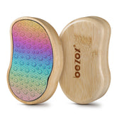 BEZOX Rainbow Foot File front view showing plastic-free design for at-home pedicures.