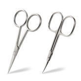 BEZOX small scissors straight blade close-up for precise beard trimming and grooming.