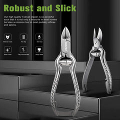BEZOX toenail clippers close-up blade showing sharp precision for thick nails