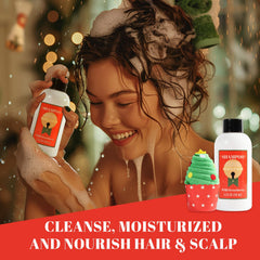 BFFLOVE Christmas shampoo cleanses with a gentle lather for refreshed hair after gatherings