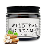 BGYVNU Wild Yam Cream bottle packaging highlights organic formula for balance.