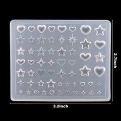 BHCCXZ 3D Nail Molds Starburst creates dimensional starburst charms on nails.