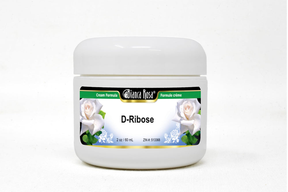 Bianca Rosa D-Ribose Cream jar label close-up for gentle hydration and skin comfort.