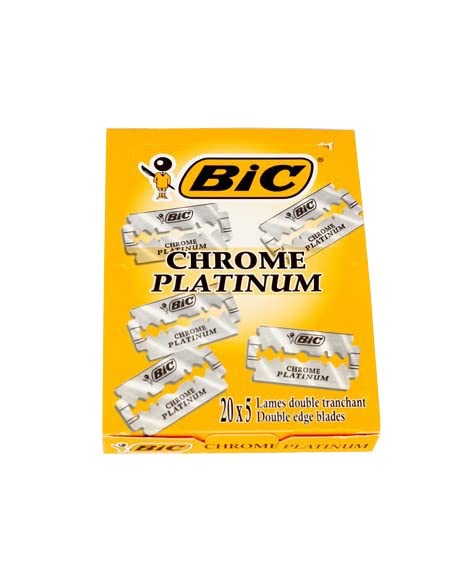 BIC Chrome Platinum double-edge blades 100-pack deliver precise, smooth shaves with consistent quality.