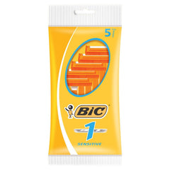 BIC N°1 razor blade close-up showing precise blades for smooth sensitive-skin shaving.
