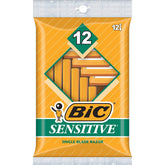 BIC single blade sensitive skin shaver lightweight handle closeup for smooth control.