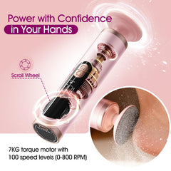 Bicboz foot callus remover speed dial display aids precise exfoliation