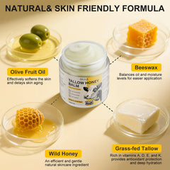 BIETCR wild honey, beeswax, olive oil ingredients emphasize natural skincare benefits.