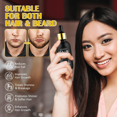 Bieyoc Minoxidil Serum scalp application showing fast absorption