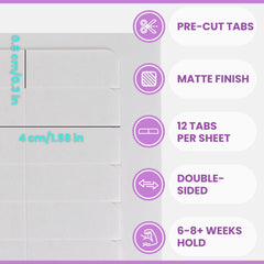 Big Kizzy double-sided tape application closeup shows easy bonding for thick hair