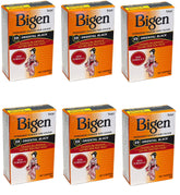 Bigen Permanent Powder Hair Color 59 Oriental Black bottle for easy, ammonia-free color application