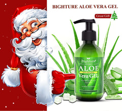 BIGHTURE Aloe Vera Gel on the face delivers soothing hydration for daily care.