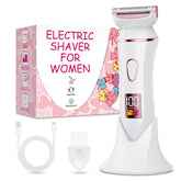 Bigorq electric shaver for women in rose gold, front view for easy daily grooming.