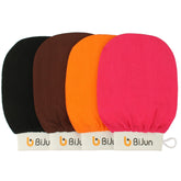 BiJun exfoliating glove packaging highlights four-color set for at-home pampering
