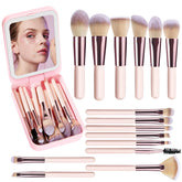 BIKCANP travel makeup mirror LED pink — precise lighting for makeup, selfies, and videos