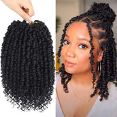 Bileaf Passion Twist hair package view with 8 packs for full-head quick install