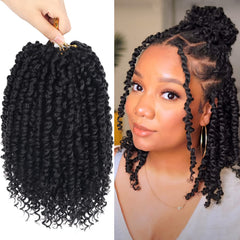 Bileaf Passion Twist hair package view with 8 packs for full-head quick install