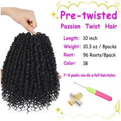 Bileaf Passion Twist pre-looped closeup shows easy prep and tangle-free strands