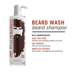 Billy Jealousy Beard Wash application on hands ideal for gentle massaging and detangling.