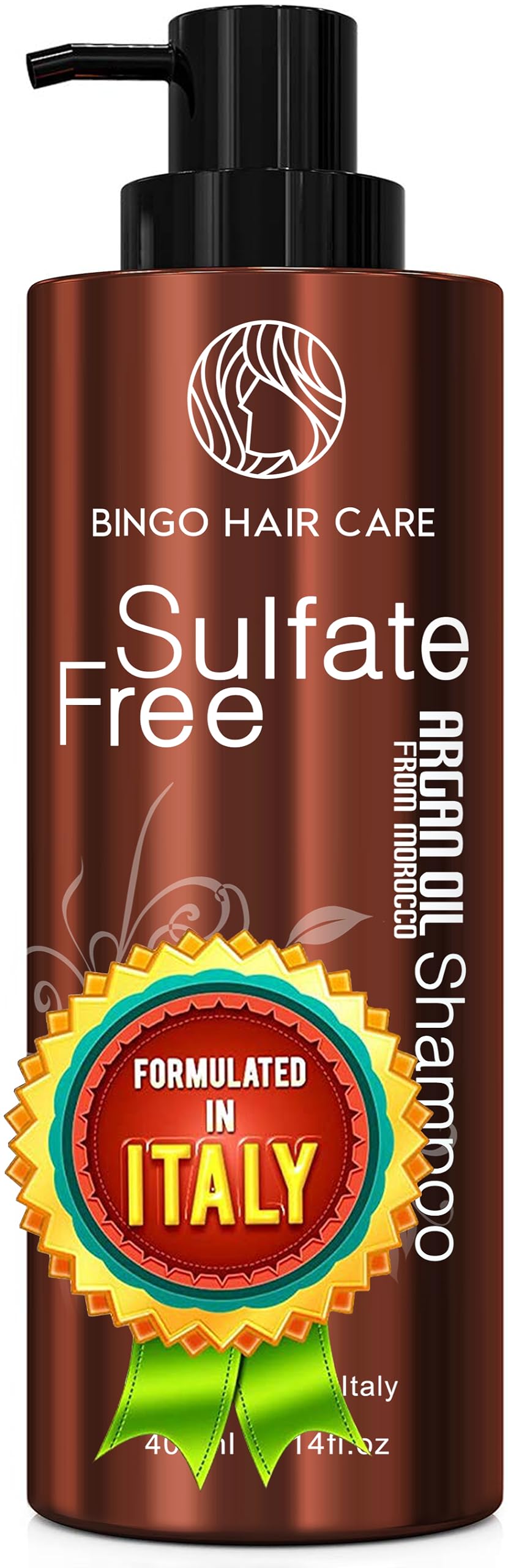 Bingo Hair Care Moroccan Argan Oil Shampoo bottle showcases deep hydration for color-treated hair
