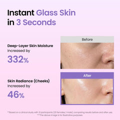 BIODANCE Caviar PDRN Mist glass-skin glow shot highlights radiance.