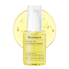 BIODANCE Radiant Vita Niacinamide Serum bottle with dewy hydration texture