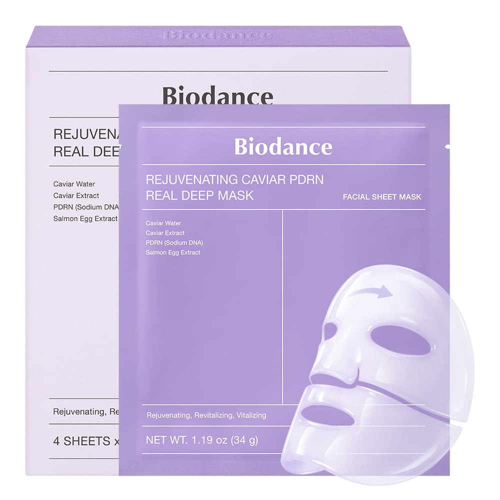 BIODANCE Rejuvenating Caviar PDRN mask packaging highlights premium formula for glowing skin