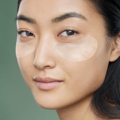 Bioeffect Imprinting Eye Masks being applied for plump, refreshed eye contours